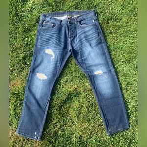 Armani Exchange Distress Denim Jeans.
